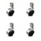 Service Caster 2 Inch Bright Chrome Hooded Urethane Twin Wheel Caster with Inside Mount Set SCC SCC-GR02S50D-NYU-BC-716X78-CB90-4 - alternate 1